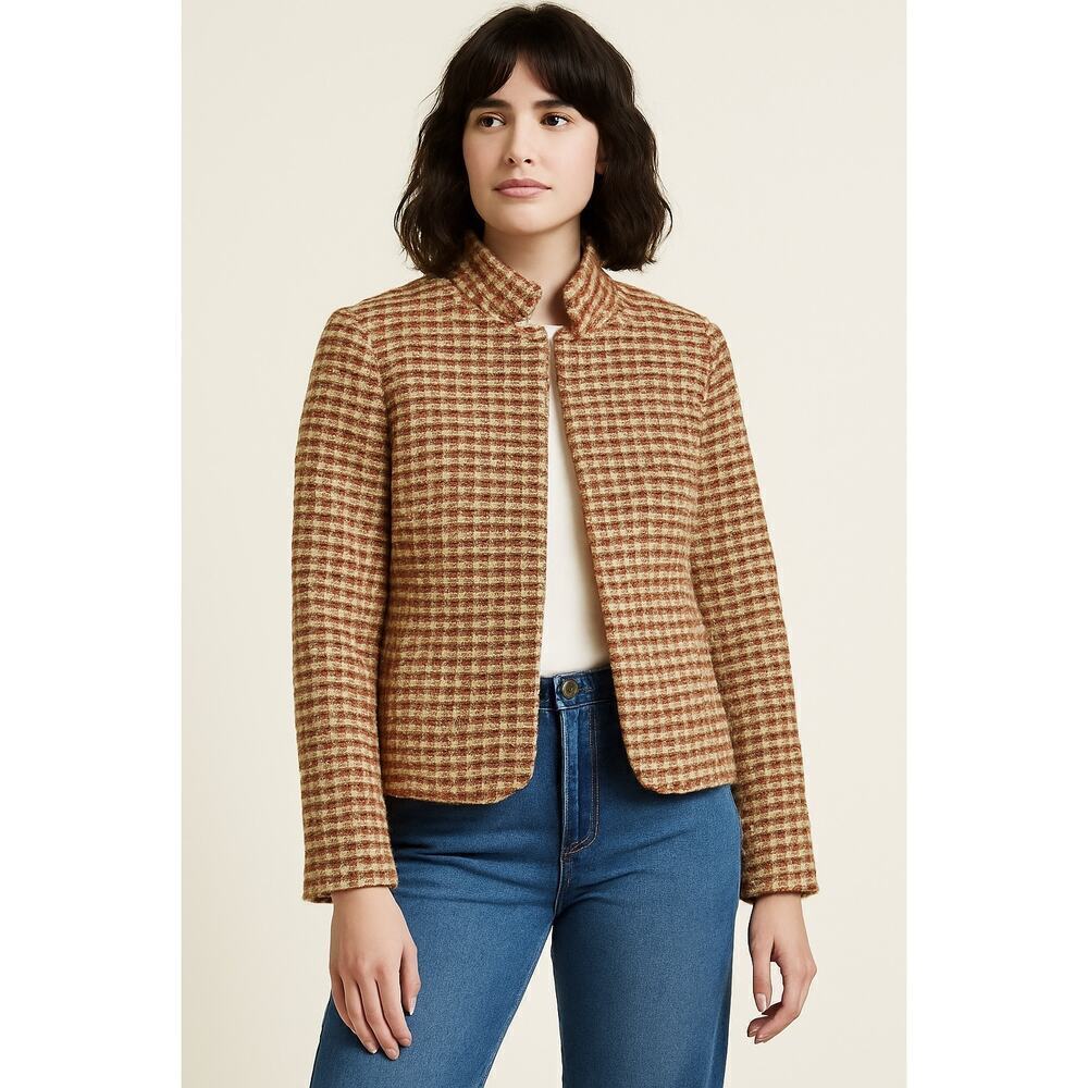 Talbots Multicolor Wool Tweed Blazer Jacket Size 8 | Classic Fall Layer